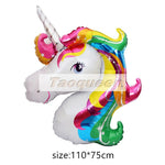 Unicorn Party Foil Balloon Unicornio Air Globos Wedding Birthday Party Decorations Kids Toy Supplies Cartoon hat