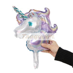 Unicorn Party Foil Balloon Unicornio Air Globos Wedding Birthday Party Decorations Kids Toy Supplies Cartoon hat