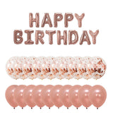 16 inches 13pcs/set happy birthday Rose Gold Sliver Number Foil Balloons Large For Birthday Party Wedding Decoration