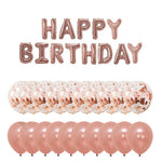 16 inches 13pcs/set happy birthday Rose Gold Sliver Number Foil Balloons Large For Birthday Party Wedding Decoration