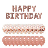 16 inches 13pcs/set happy birthday Rose Gold Sliver Number Foil Balloons Large For Birthday Party Wedding Decoration