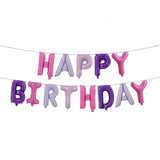16 inches 13pcs/set happy birthday Rose Gold Sliver Number Foil Balloons Large For Birthday Party Wedding Decoration
