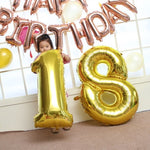 Gold 0-9 Number Balloons Wedding Room Decoration Inflatable Toys For Children Birthday Party Props 1pc