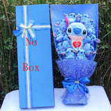 Lovely Cartoon Stitch Snoopy Plush Doll Toys Snoopy PVC Bouquet Artificial Flowers Valentine's Day Wedding Party Decoration Gift