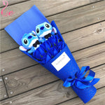 Lovely Cartoon Stitch Snoopy Plush Doll Toys Snoopy PVC Bouquet Artificial Flowers Valentine's Day Wedding Party Decoration Gift