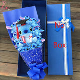 Lovely Cartoon Stitch Snoopy Plush Doll Toys Snoopy PVC Bouquet Artificial Flowers Valentine's Day Wedding Party Decoration Gift
