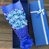 Lovely Cartoon Stitch Snoopy Plush Doll Toys Snoopy PVC Bouquet Artificial Flowers Valentine's Day Wedding Party Decoration Gift