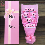 Lovely Cartoon Stitch Snoopy Plush Doll Toys Snoopy PVC Bouquet Artificial Flowers Valentine's Day Wedding Party Decoration Gift