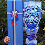 Lovely Cartoon Stitch Snoopy Plush Doll Toys Snoopy PVC Bouquet Artificial Flowers Valentine's Day Wedding Party Decoration Gift