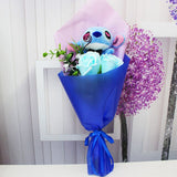 Lovely Cartoon Stitch Snoopy Plush Doll Toys Snoopy PVC Bouquet Artificial Flowers Valentine's Day Wedding Party Decoration Gift