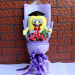 Lovely Cartoon Stitch Snoopy Plush Doll Toys Snoopy PVC Bouquet Artificial Flowers Valentine's Day Wedding Party Decoration Gift