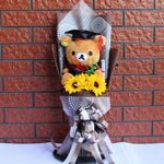 Lovely Cartoon Stitch Snoopy Plush Doll Toys Snoopy PVC Bouquet Artificial Flowers Valentine's Day Wedding Party Decoration Gift