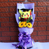 Lovely Cartoon Stitch Snoopy Plush Doll Toys Snoopy PVC Bouquet Artificial Flowers Valentine's Day Wedding Party Decoration Gift